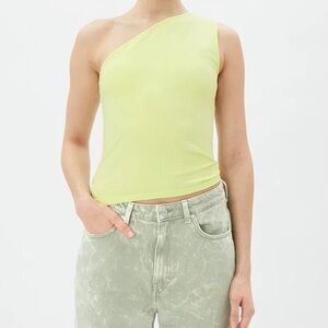 Weekday One Shoulder Tank in Light Green